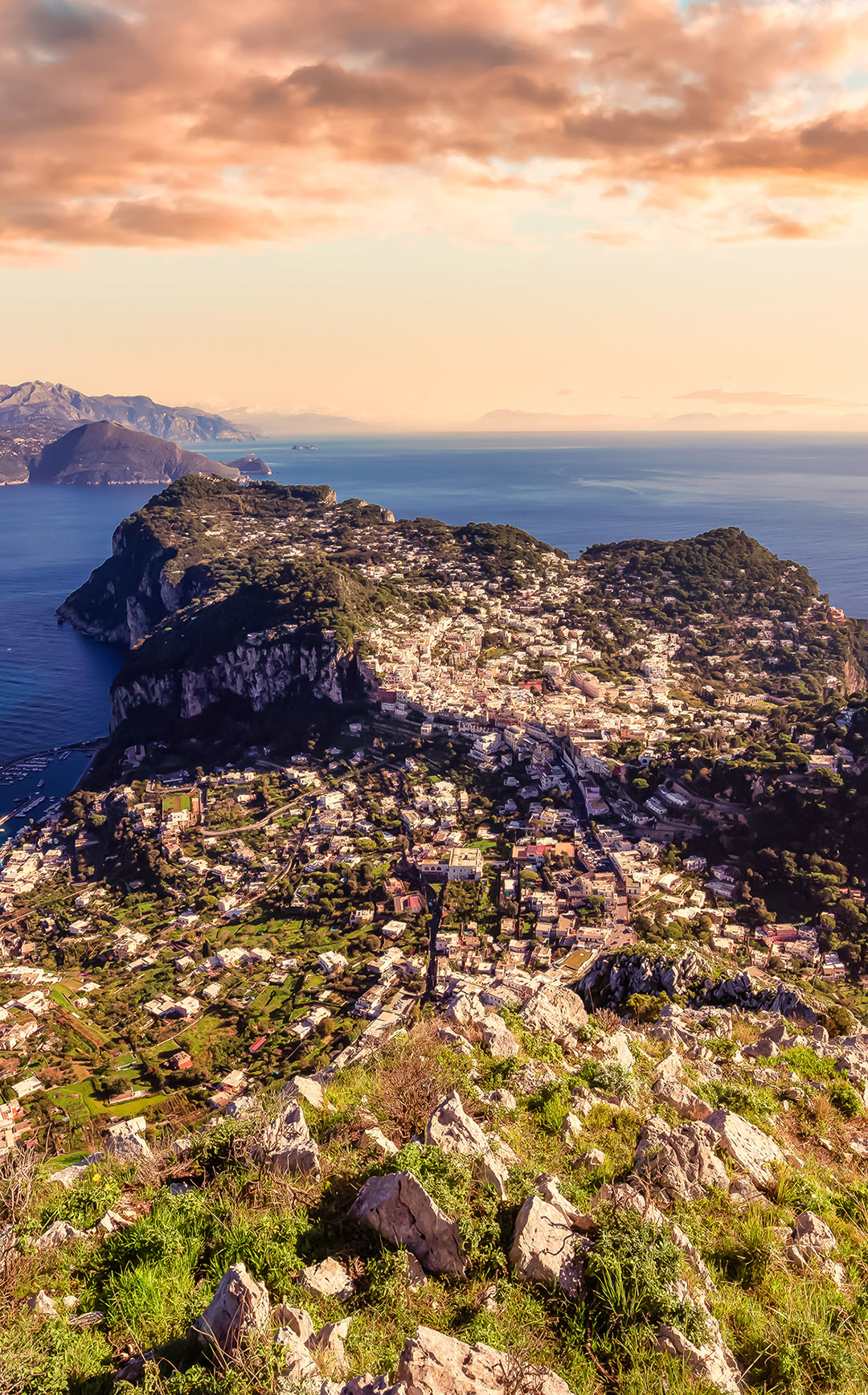 Touristic Town on Capri Island