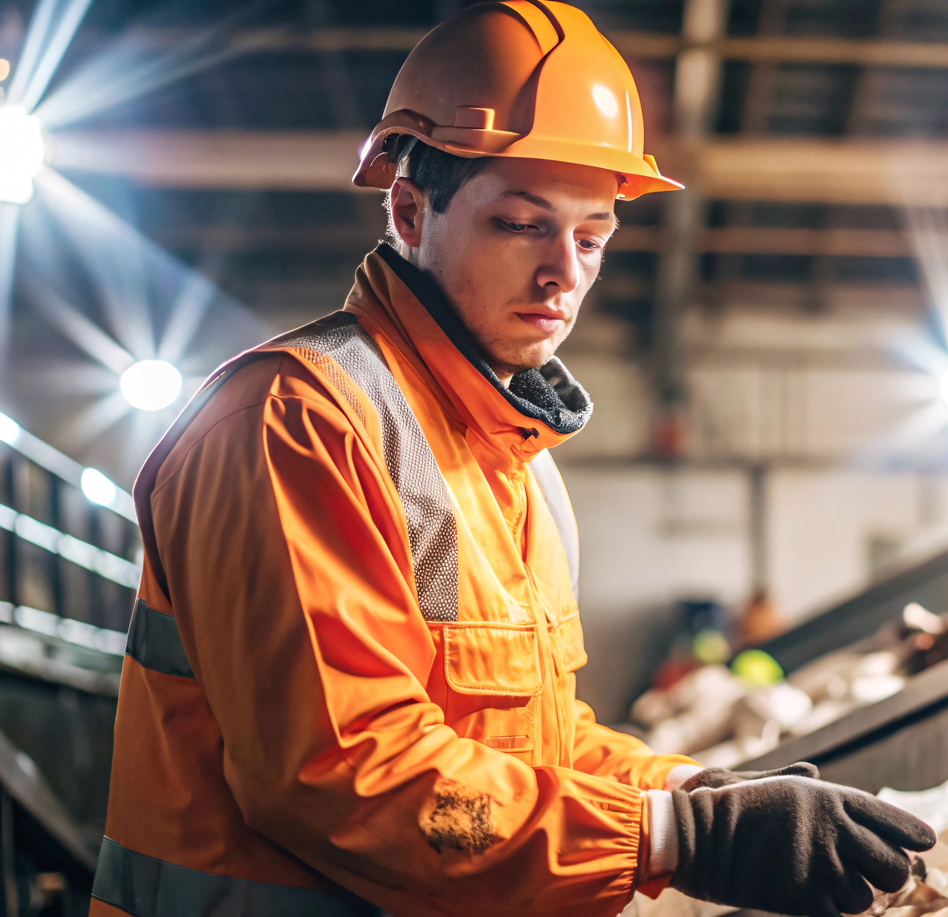 Waste Sorting Worker at Recycling Facility
