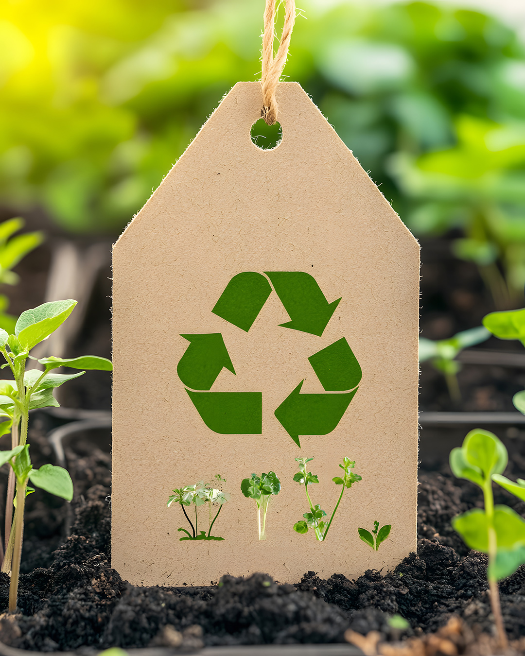 Various recycling and waste disposal activities and green space,